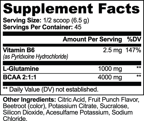 BCAA Post Workout Powder (Fruit Punch)